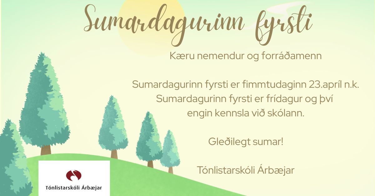 Sumardagurinn fyrsti 1